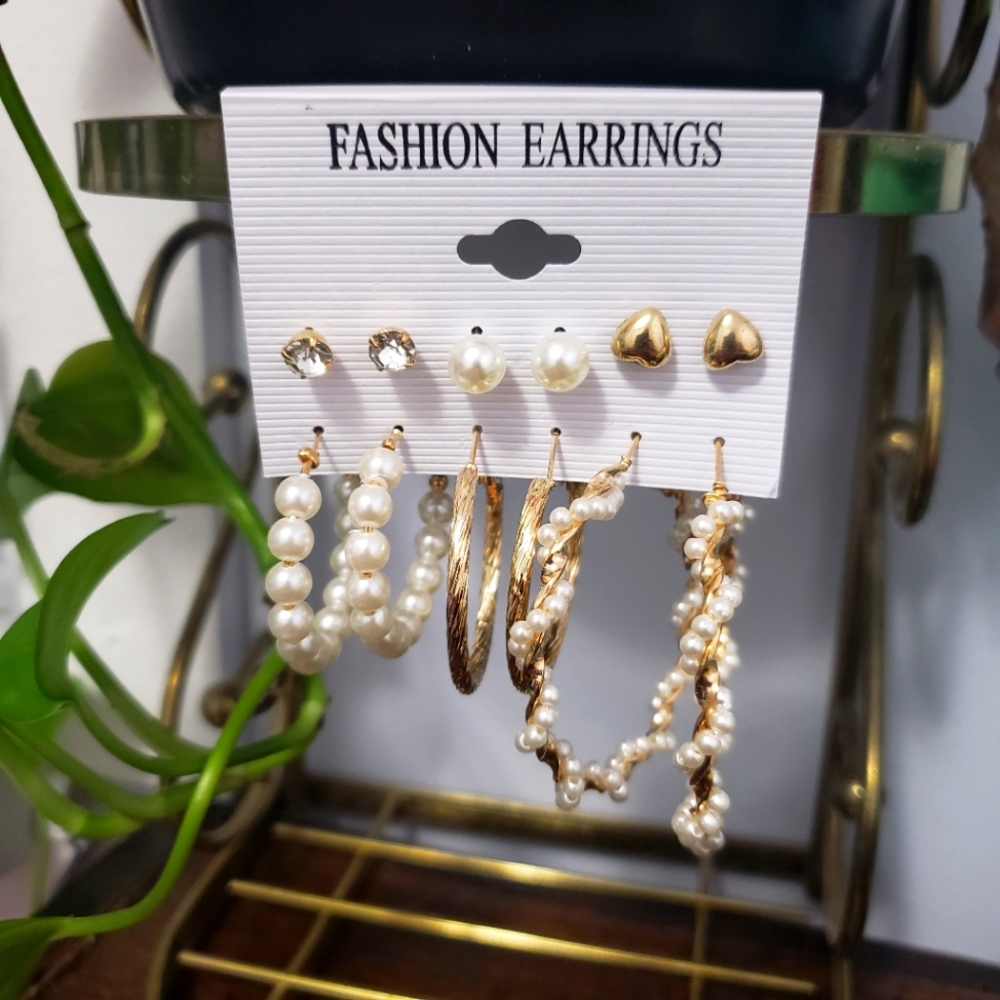 6 Pairs Women’s Fashion Earrings